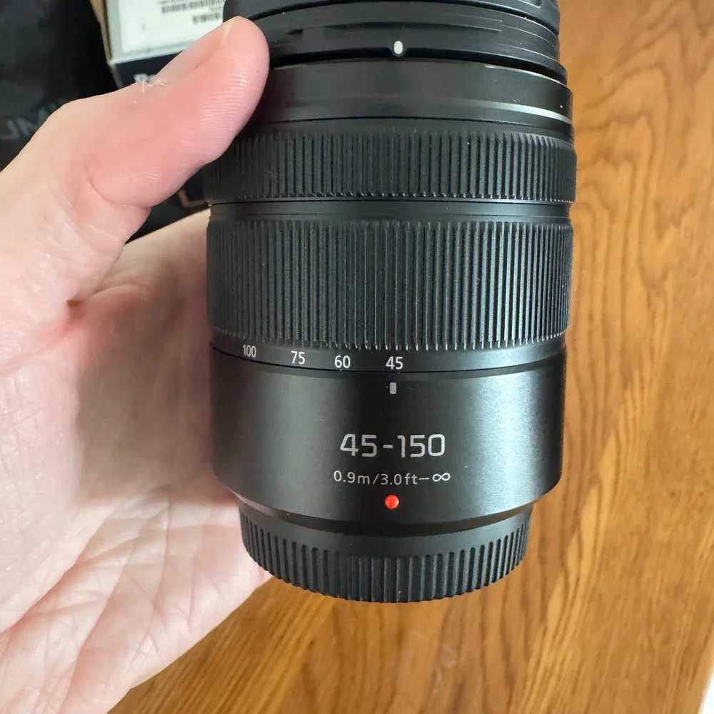 Panasonic Lumix G Vario 45-150mm Lens in Black